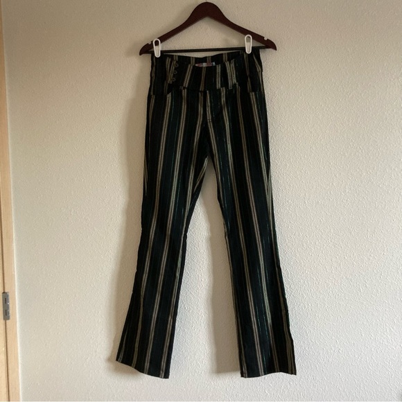 NWT Urban Outfitters Women's Black Metallic Striped Pant Size 4 - Picture 3 of 9